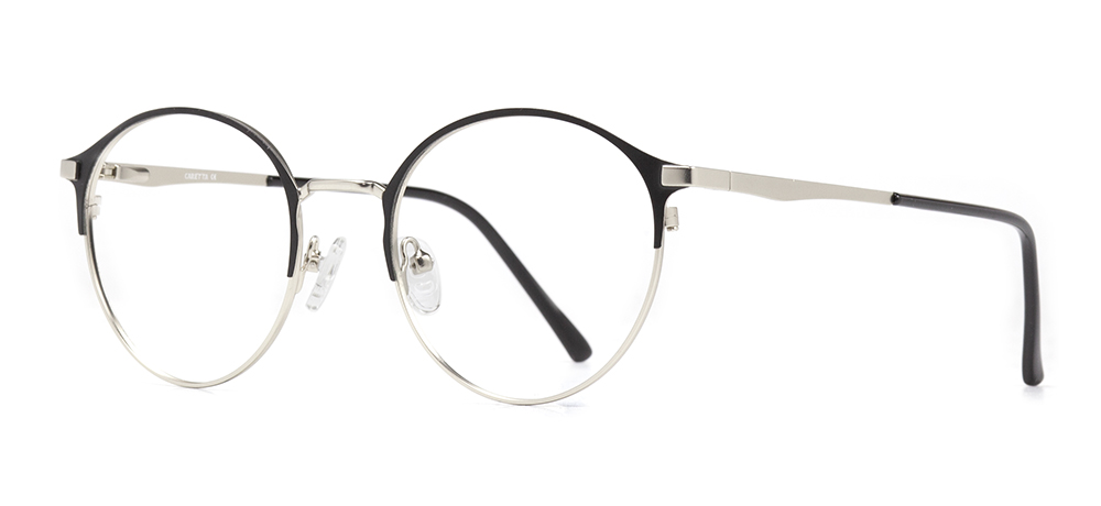 CARETTA Eyeglasses Teenage Woman Round Full-Rimmed Metal Unfiltered CRTTA MTL 7546-C.03